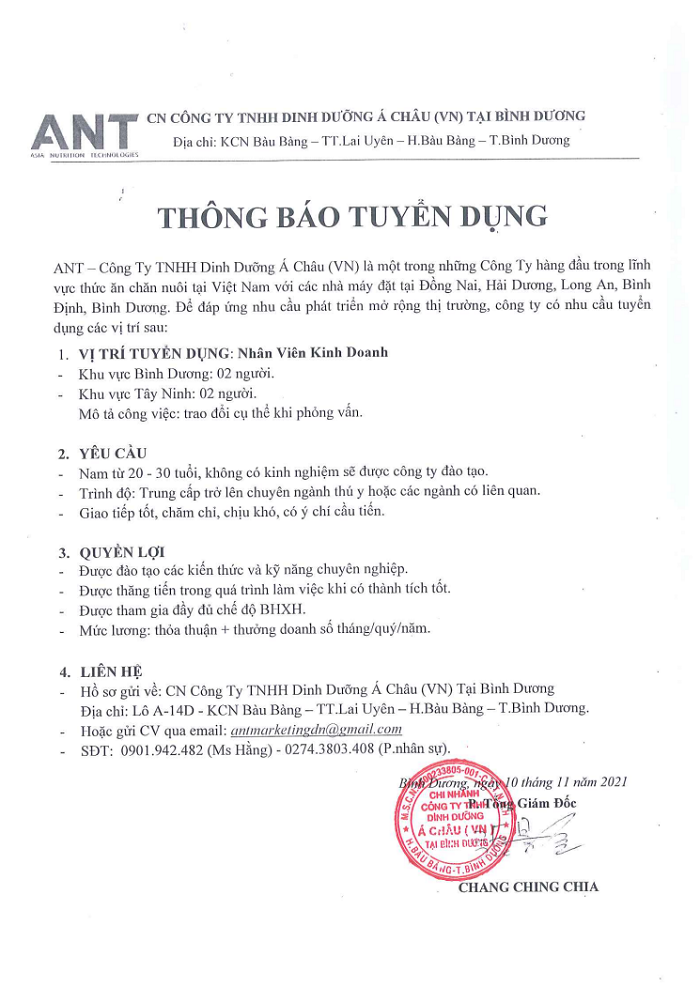 Tuyển dụng ngành Chăn nuôi Thú y